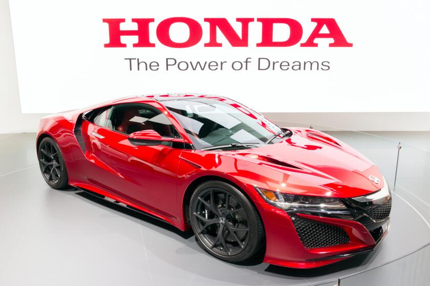 FRANKFURT, GERMANY - SEP 16, 2015: Honda NSX shown at the IAA 2015.