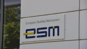 13 June 2021, Luxembourg, Luxemburg: Logo, Schrfitzug of the European Stability Mechanism ESM at the office building Photo: Horst Galuschka/dpa