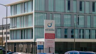 Reims France April 15, 2021 Polyclinique Reims-Bezannes, hospital center where all trades are grouped in the same place. Radiology, bio analysis, spec