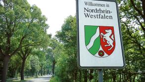 Bordersign of North Rhine-Westphalia (German: Nordrhein-Westfalen) NRW