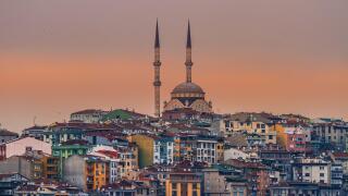 Aerial view of Istanbul city capitol of Turkey
