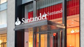 New York City, USA - August 18, 2022: A Banco Santander office in New York City, USA.