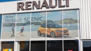 Renault car showroom, UK.