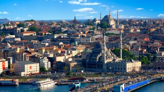 Istanbul view from galata tower. Image shot 2008. Exact date unknown.