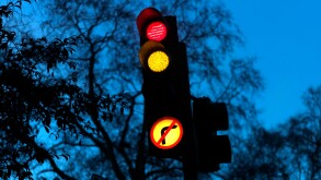 Traffic Lights Sloane Square London. Image shot 03/2009. Exact date unknown.