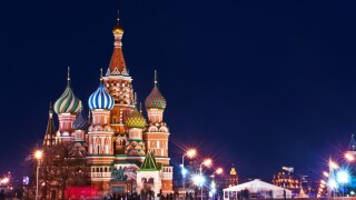 Moscow St. Basil's Cathedral Night Shot