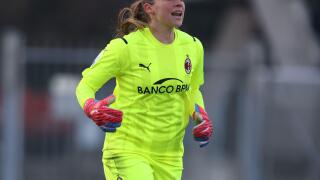 Milan, Italy, 5th December 2021. Laura Giuliani of AC Milan reacts during the Serie A Femminile match at Centro Sportivo Vismara, Milan. Picture credit should read: Jonathan Moscrop / Sportimage