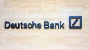 Deutsche Bank sign, London, UK