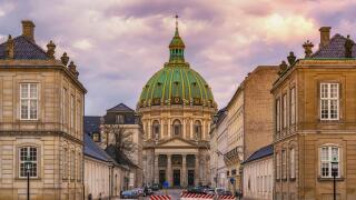 Copenhagen Denmark, city skyline at Amalienborg Palace