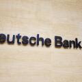Deutsche Bank Sign Outside The London Wall Branch London UK