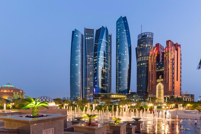 UAE, Abu Dhabi, City Center Skyline