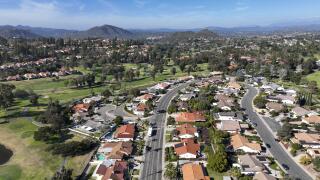 Residential neighborhood with golf in South California. USA