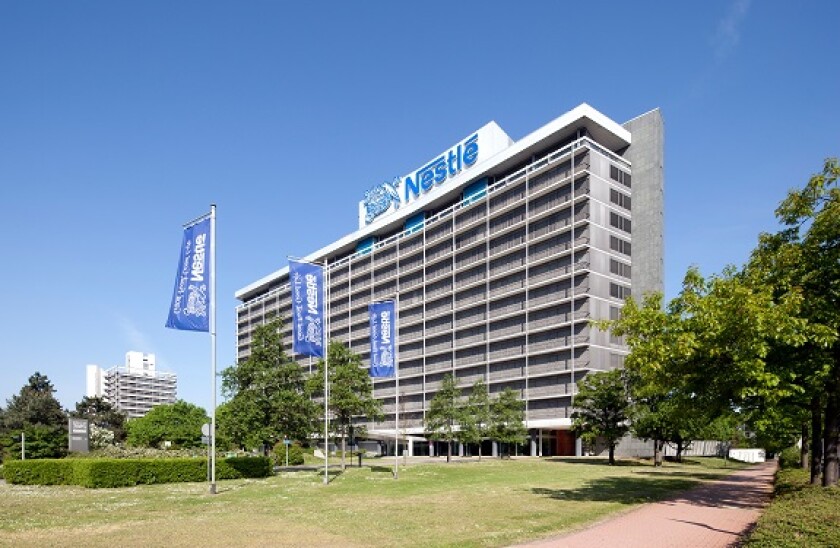 Nestle office building, Buerostadt Niederrad business park, Frankfurt am Main, Hesse, Germany, Europe, PublicGround