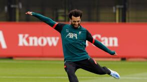 Soccer Football - Champions League - Final - Liverpool Media Day - AXA Training Centre, Liverpool, Britain - May 25, 2022 Liverpool's Mohamed Salah during training Action Images via Reuters/Jason Cairnduff