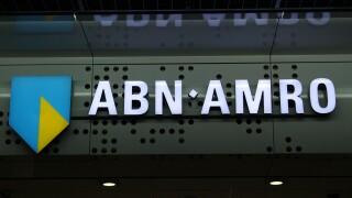 ABN AMRO SIGN & LOGO SCHIPHOL AIRPORT AMSTERDAM HOLLAND 24 November 2011