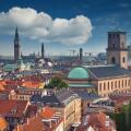 Copenhagen. Image of Copenhagen skyline during sunny day.