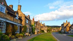 Houses in Broadway, Worcestershire, England, UK