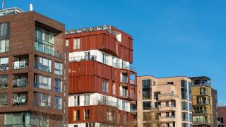 New apartment houses in the Hafencity in Hamburg