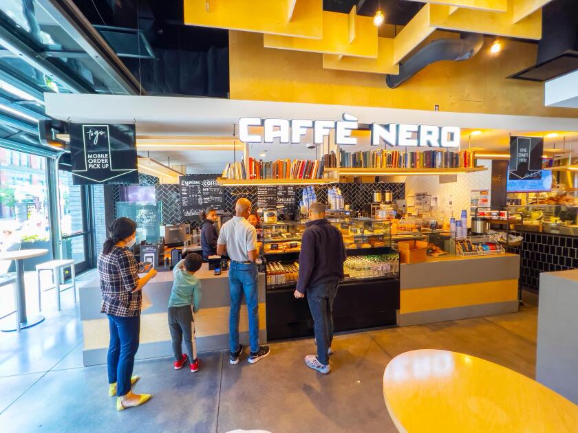 Caffe Nero at Hub on Causeway at North Station in historic West End Boston, Massachusetts MA, USA.