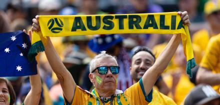 Seattle, USA. 19 June 2026. Australia fans  during the FIFA World Cup 2026 Group D match between USA and Australia at Lumen Field. Credit: John Carusi/Alamy Live News