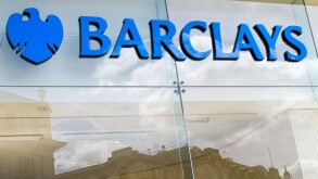 Barclays Bank sign on the outside of a building
