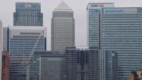 London, UK. 21st May 2024. Corporate office buildings in Canary Wharf, daytime view. Credit: Vuk Valcic / Alamy