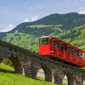 Iltiosbahn, Switzerland, Europe, canton St. Gallen, Toggenburg, mountain road, funicular, railroad,