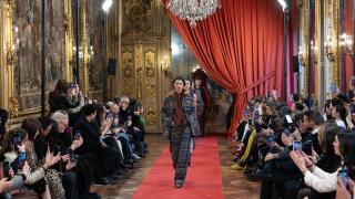 Milan, Italy. 2 Mar, 2025.
HUI "Aurora" Fall/Winter 2025-2026 fashion show Finale as part of the Milan Fashion Week on March 2, 2025 in Milan, Italy..
Credit: Martellotta/Lore/Morgese / Emage / Alamy live news