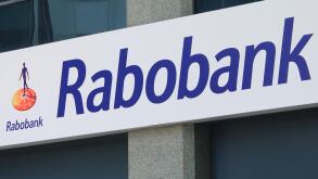 Rabobank company logo, Dutch multinational banking and financial services company head quartered in Utrecht Netherlands.