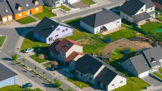 France, Bas Rhin (67), village of Herbitzheim, new residential houses