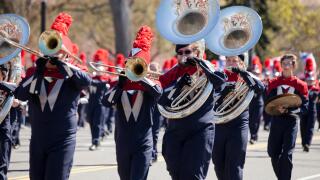 High school marching band sousaphone player - USA