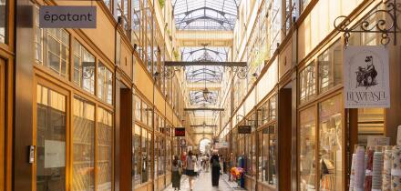 Passage Du Grand Cerf - a covered walkway in the Montrogueil neighbourhood of Paris, France.