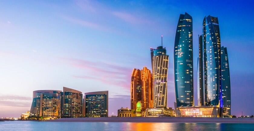 Etihad Towers in Abu Dhabi, United Arab Emirates