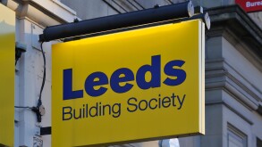 Leeds Building Society logo. Stricklandgate, Kendal, Cumbria, England, United Kingdom, Europe.