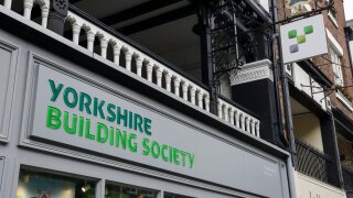 Yorkshire Building Society signage in Chester city centre UK