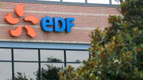 A logo sign outside of a facility occupied by EDF Trading Limited in Houston, Texas, on May 27, 2017.