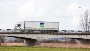 Bunzl lorry on the road in the Midlands.