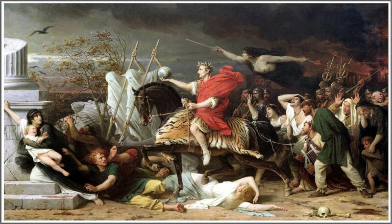 Caesar Crossing the Rubicon 1875 by Adolphe Yvon