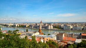 Parliament of Hungary view from Matthias Church