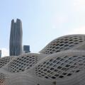 The Public Investmet Fund?s PIF Tower rises above the Zaha Hadid-designed Riyadh Metro station in the King Abullah Financial District in Saudi Arabia