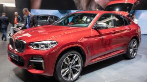 GENEVA, SWITZERLAND - MARCH 7, 2018: New BMW X4 M40d car showcased at the 88th Geneva International Motor Show.