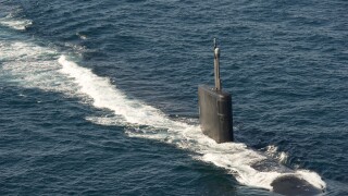 Los Angeles-class attack submarine USS Hampton.