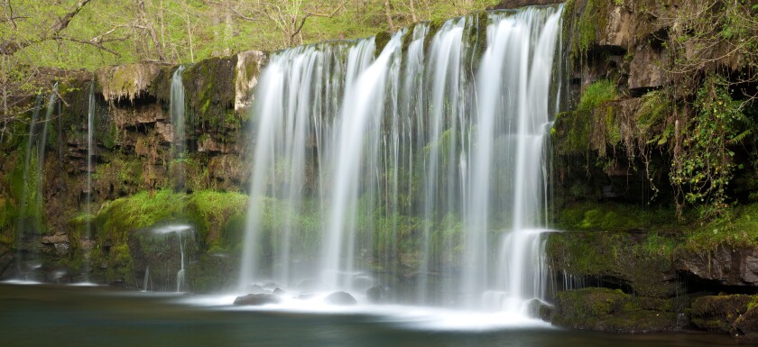 Forest River and Waterfall, Wales, UK