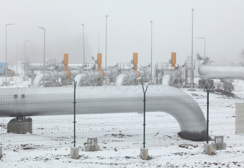 Delivery station at the natural gas pipeline. Possibly Czech Republic
