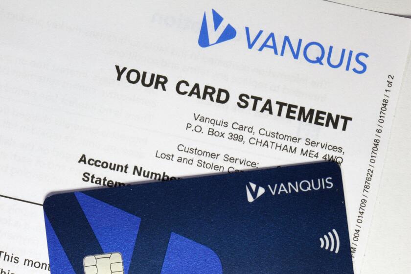 Vanquis credit card statement