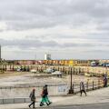 The harbour arm at Margate at low tide on a fine winter's day.