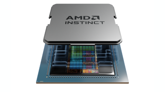 An AMD MI300X accelerator