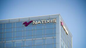 March 2022 - Paris - France: view on the signboard of Natixis