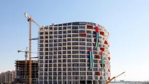 Modern apartment building build by Binghatti Holding in Dubai