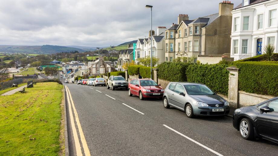 Ballycastle, Northern Ireland. Views of North Street downhill
